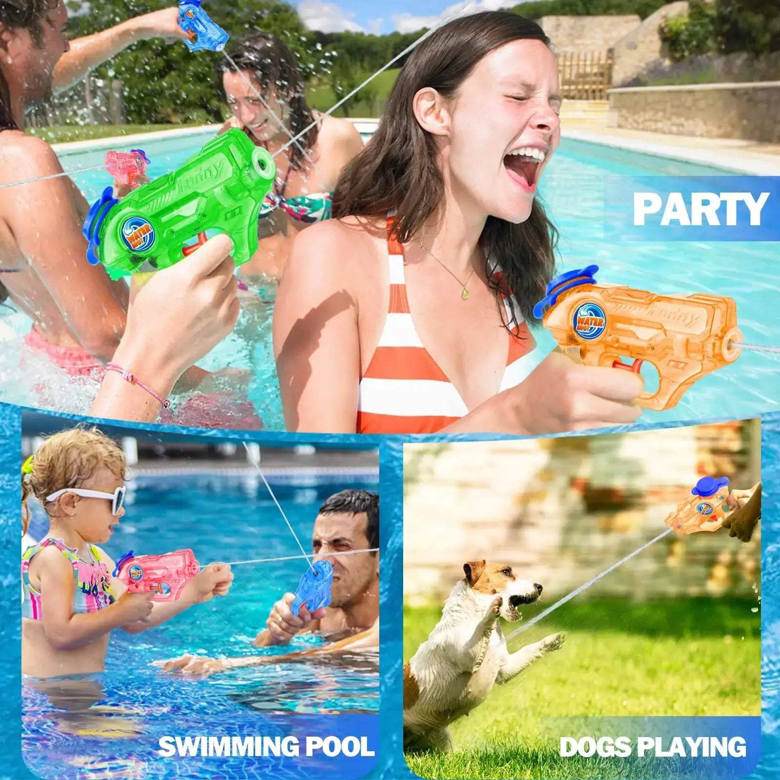 Mini Water Gun for Kids Quick Fill Lightweight Pool Blaster - ToylandEU