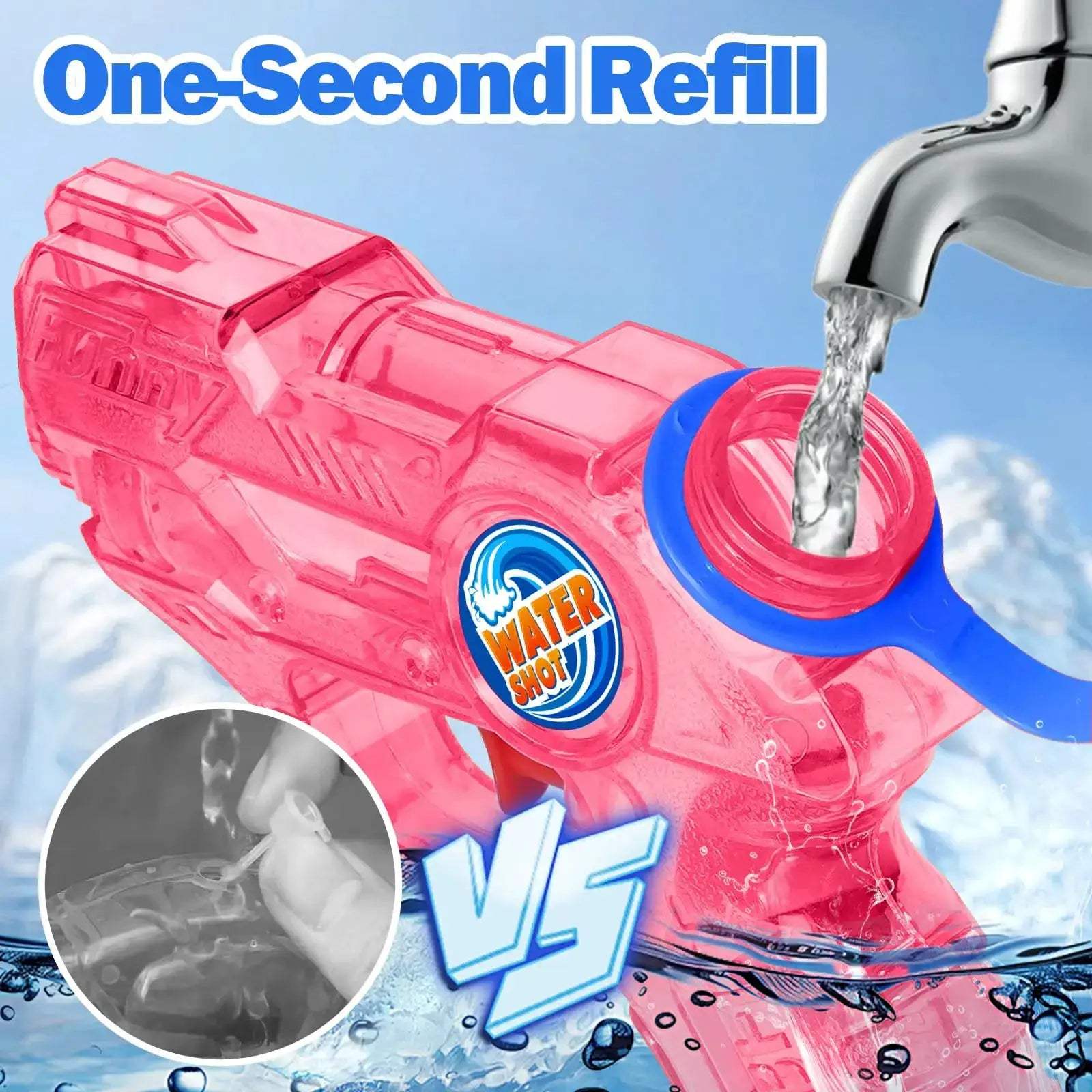 Mini Water Gun for Kids Quick Fill Lightweight Pool Blaster - ToylandEU