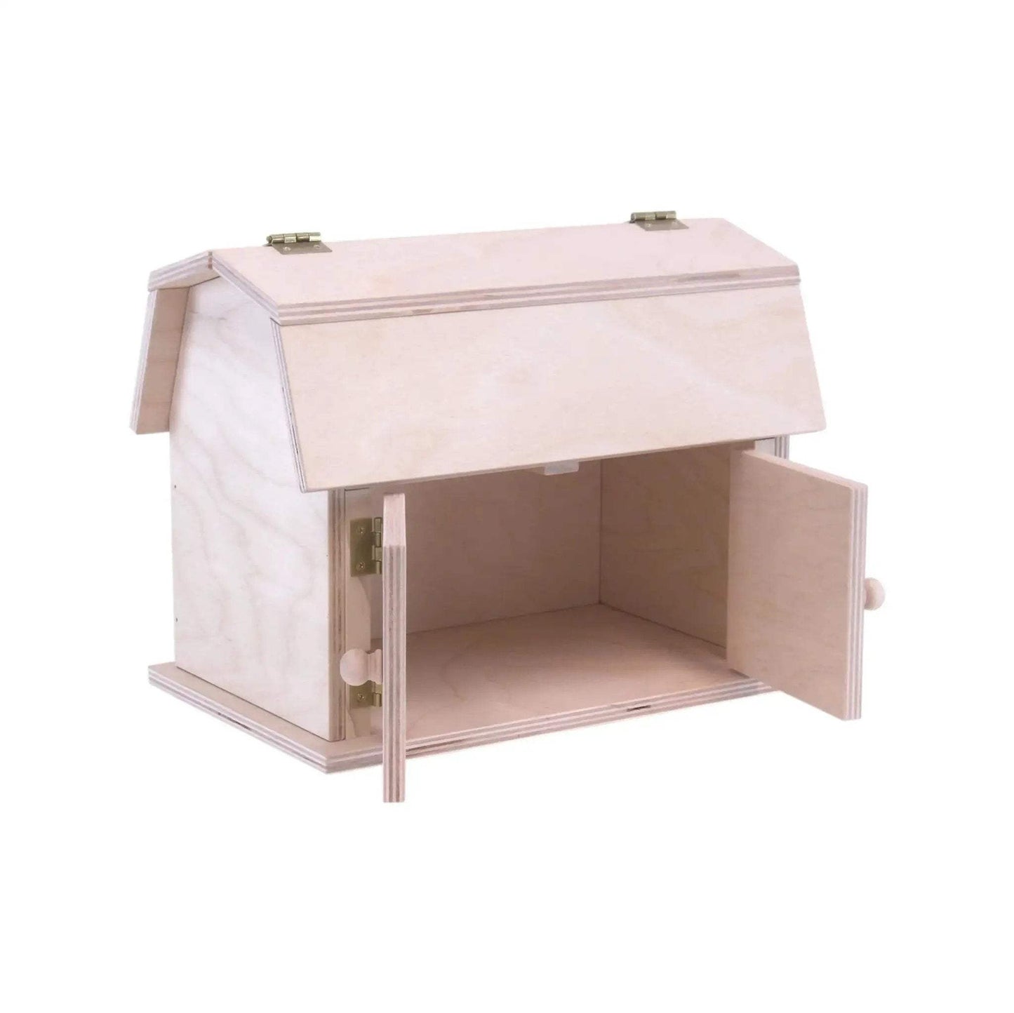 Mini Wooden Barn Toy, Hip Roof Barn Design, Amish-Made - ToylandEU