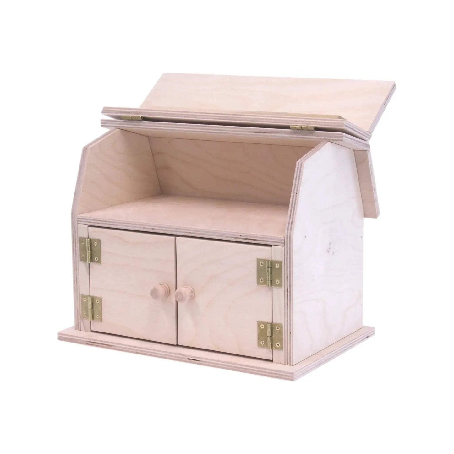 Mini Wooden Barn Toy, Hip Roof Barn Design, Amish-Made - ToylandEU