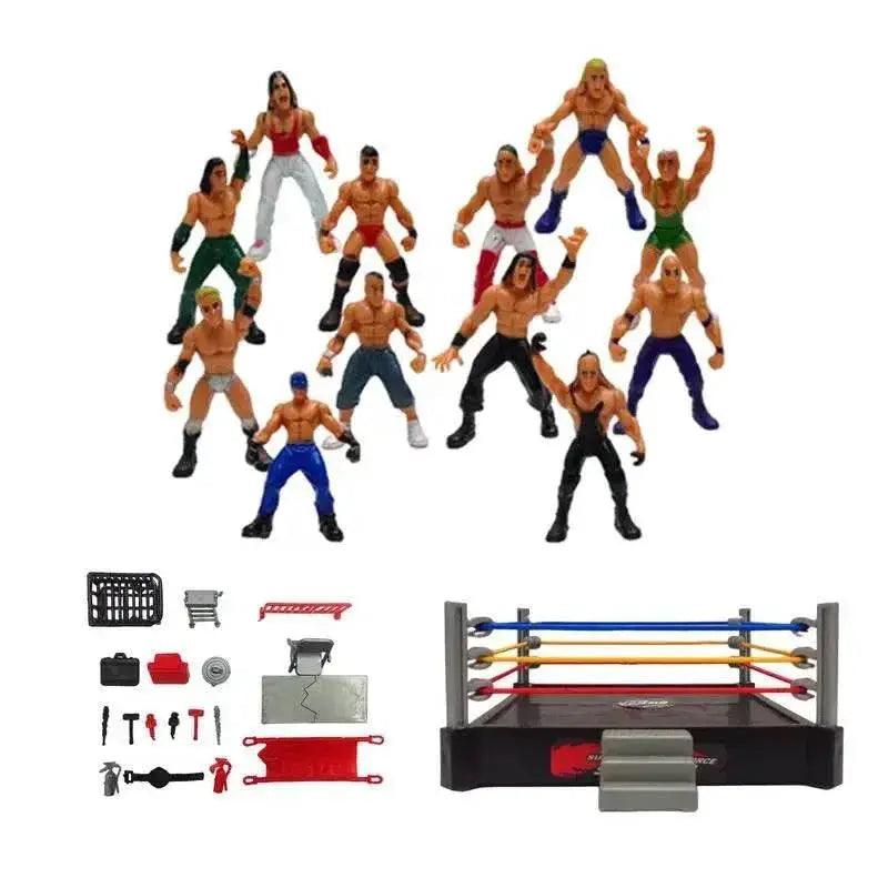  Mini Wrestling Ring Battle Pack Play Set With Action Figures -  ToylandEU™