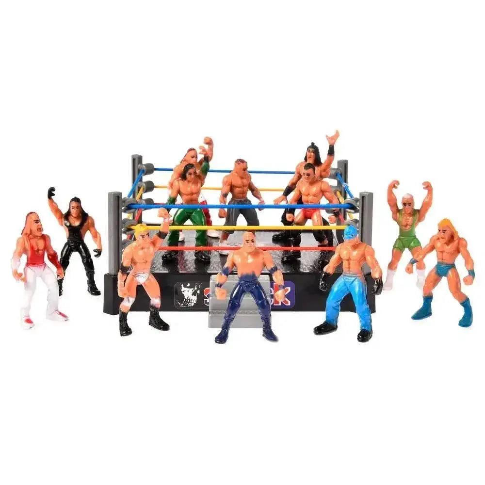  Mini Wrestling Ring Battle Pack Play Set With Action Figures -  ToylandEU™