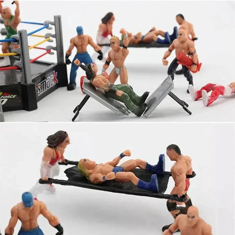  Mini Wrestling Ring Battle Pack Play Set With Action Figures -  ToylandEU™