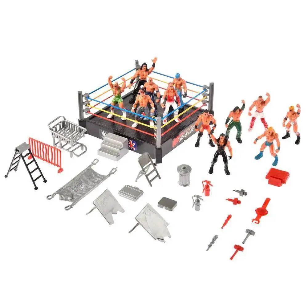  Mini Wrestling Ring Battle Pack Play Set With Action Figures -  ToylandEU™
