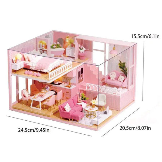  Miniature Dollhouse DIY Kit With Furniture For Kids Rooms -  ToylandEU™