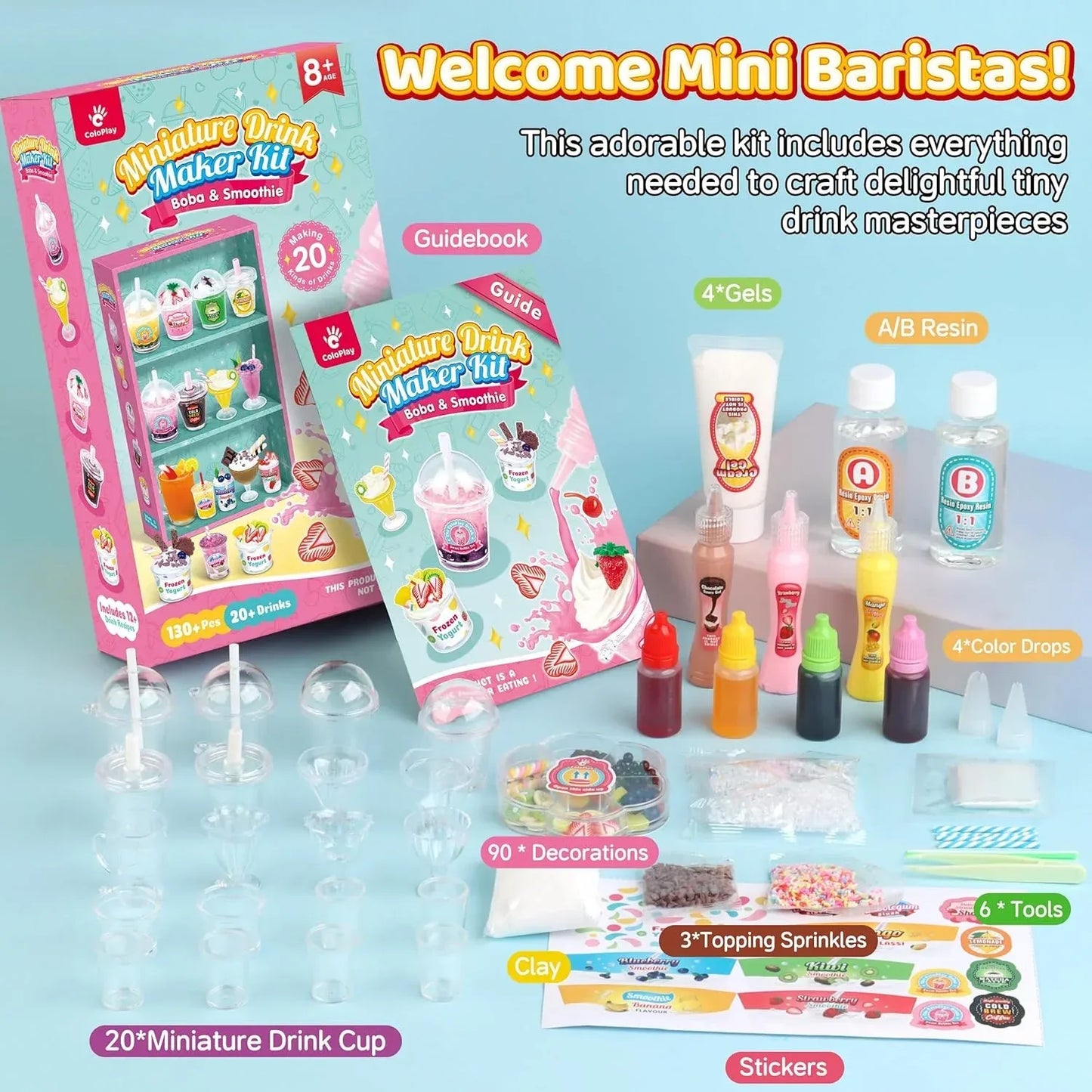 Miniature Drink Marker Kit For Creative Pretend Kitchen Fun - ToylandEU