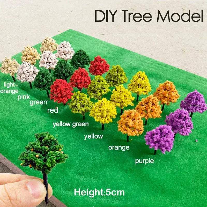 Miniature Peach Tree Models Handcrafted for Gardens and Train Layouts - ToylandEU