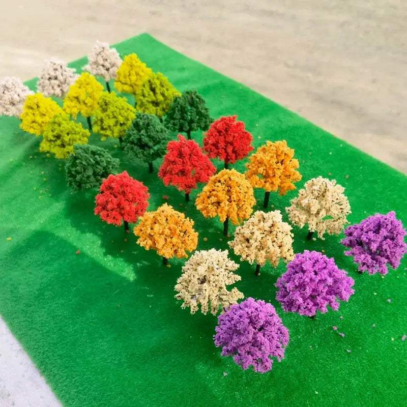 Miniature Peach Tree Models Handcrafted for Gardens and Train Layouts - ToylandEU
