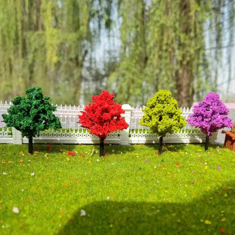 Miniature Peach Tree Models Handcrafted for Gardens and Train Layouts - ToylandEU