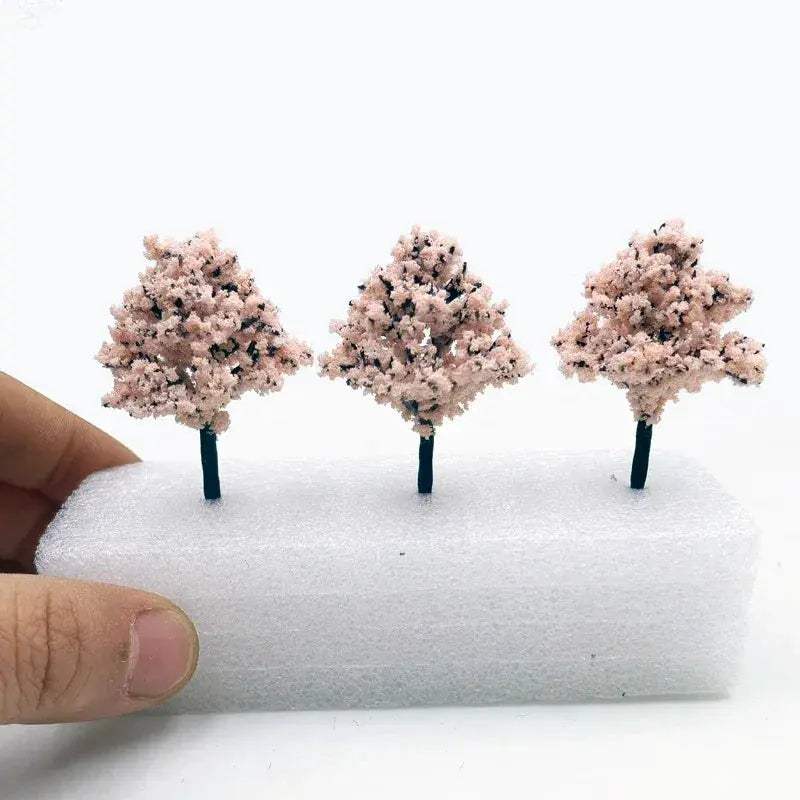 Miniature Peach Tree Models Handcrafted for Gardens and Train Layouts - ToylandEU