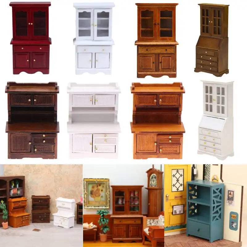 Miniature Wood Cabinet | 1:12 Scale | Toylandeu™