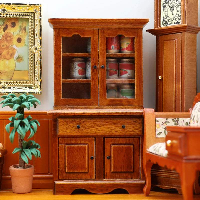 Miniature Wood Cabinet | 1:12 Scale | Toylandeu™