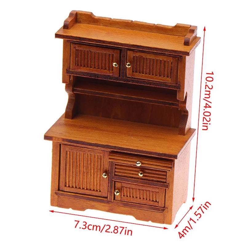 Miniature Wood Cabinet | 1:12 Scale | Toylandeu™