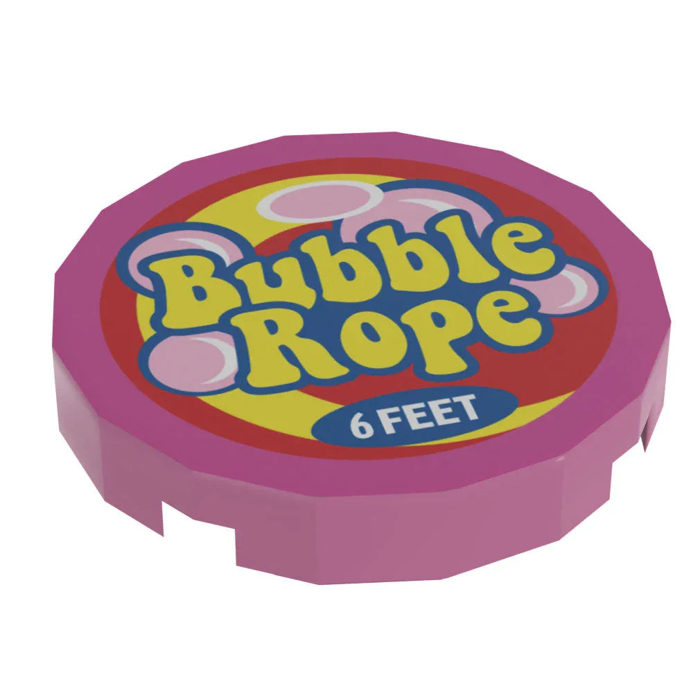 Figure Bubble Gum Rope With Custom Print On Pink Tile - ToylandEU