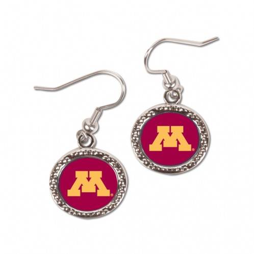 Minnesota Golden Gophers Earrings Round Style Special Order - ToylandEU