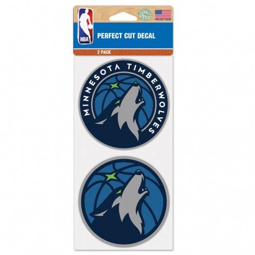 Minnesota Timberwolves 4x4 Decal Perfect Cut Set of 2 - ToylandEU