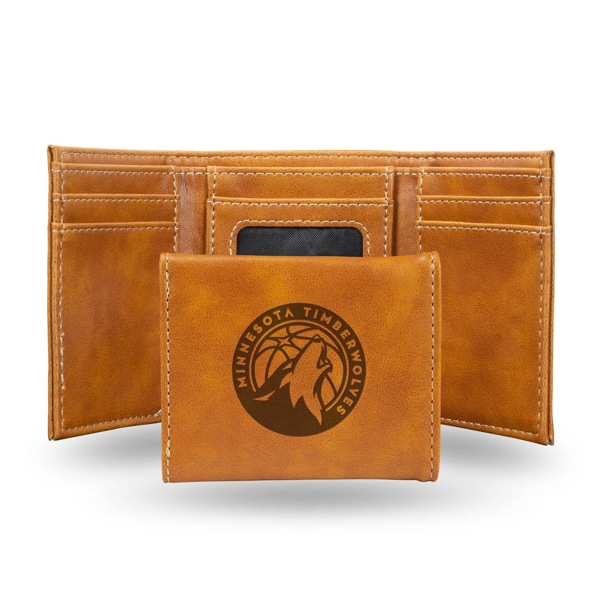 Minnesota Timberwolves Trifold Leather Wallet Laser Engraved - ToylandEU