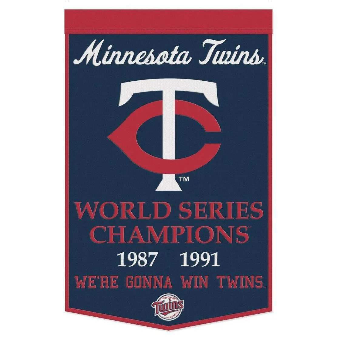 Minnesota Twins Banner Wool 24x38 Dynasty Champ Design - ToylandEU