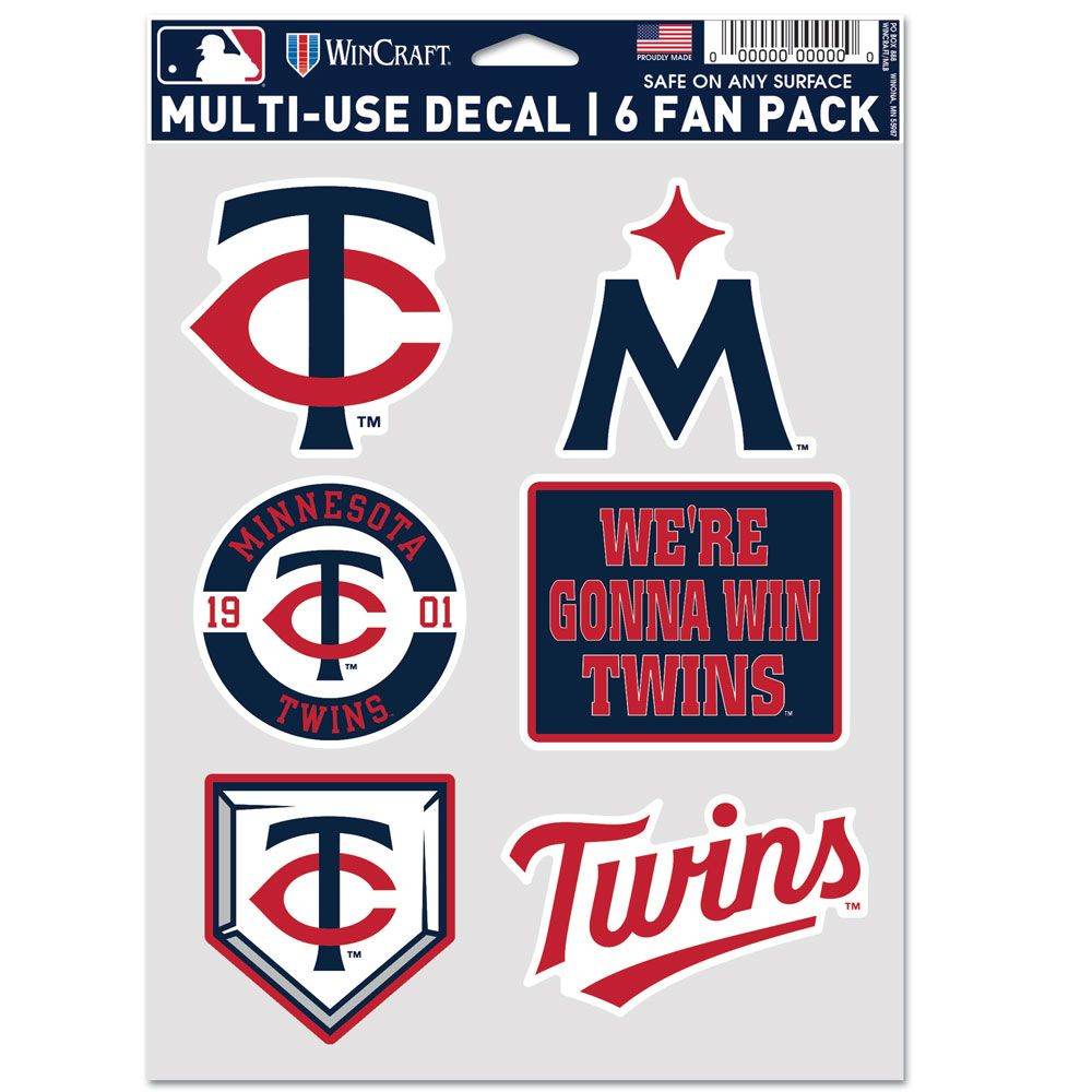 Minnesota Twins Official Decal Multi Use Fan Decals 6 Pack - ToylandEU