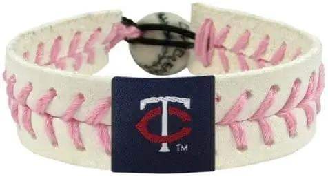  Minnesota Twins Pink Leather Baseball Bracelet Ceramic Bead -  ToylandEU™