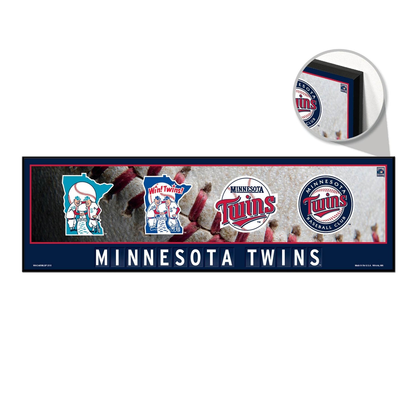 Minnesota Twins Sign 9x30 Wood Evolution Wall Art Edition - ToylandEU