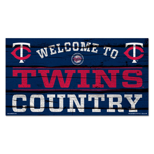 Minnesota Twins Wood Sign 13x24 Classic Home Decor - ToylandEU