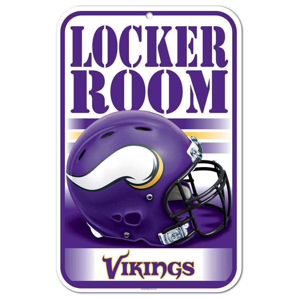 Minnesota Vikings 11x17 Plastic Locker Room Sign Decor - ToylandEU
