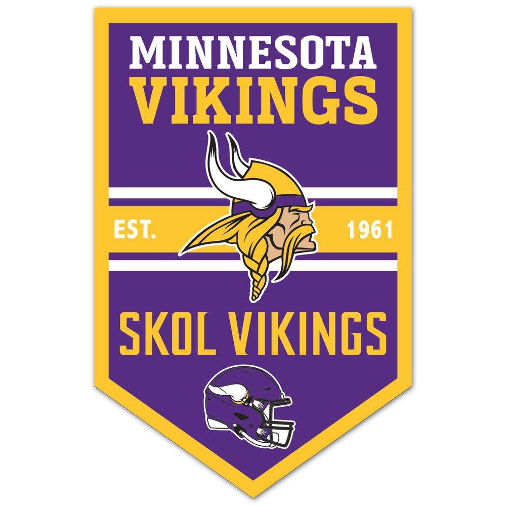 Minnesota Vikings 11x17 Wood Sign Chevron Decor Display - ToylandEU