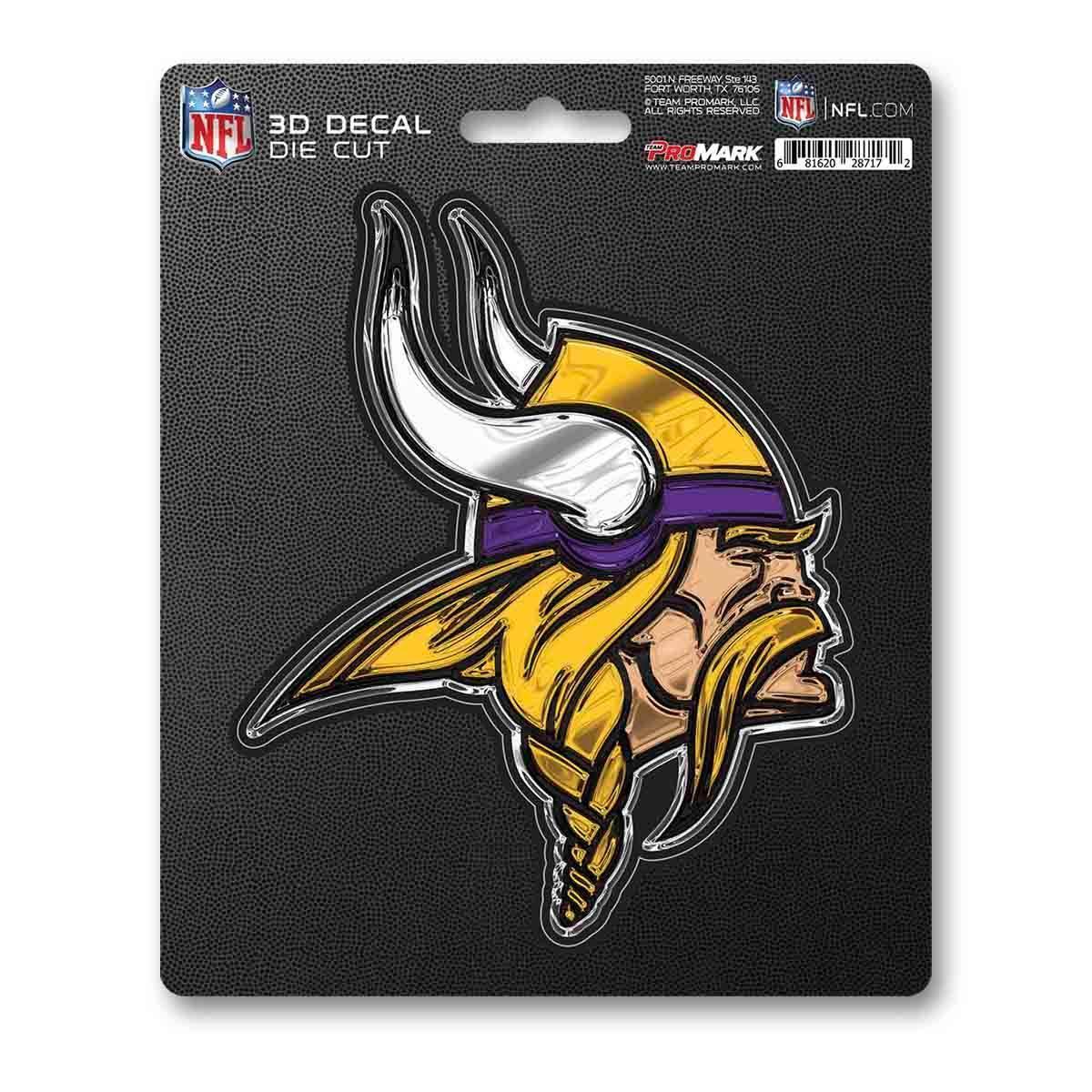  Minnesota Vikings 3D Die Cut Decal Logo 5x6 Inch Size -  ToylandEU™