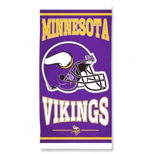  Minnesota Vikings Beach Towel 30x60 Cotton Velour Front -  ToylandEU™