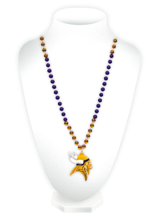 Minnesota Vikings Beads With Medallion Mardi Gras Style - ToylandEU