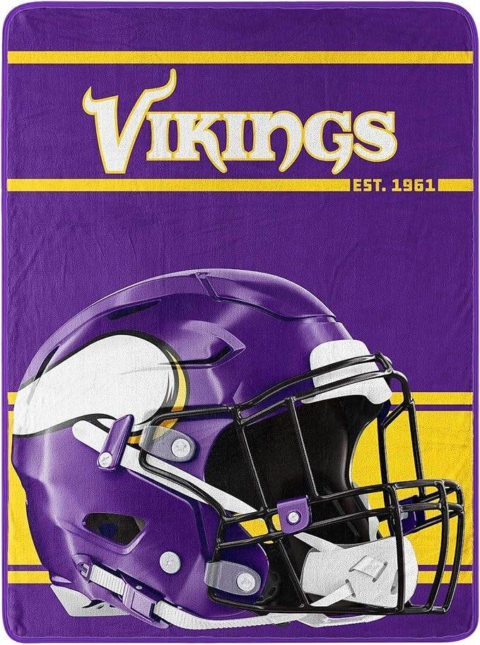 Minnesota Vikings Blanket 46x60 Micro Raschel Run Design - ToylandEU