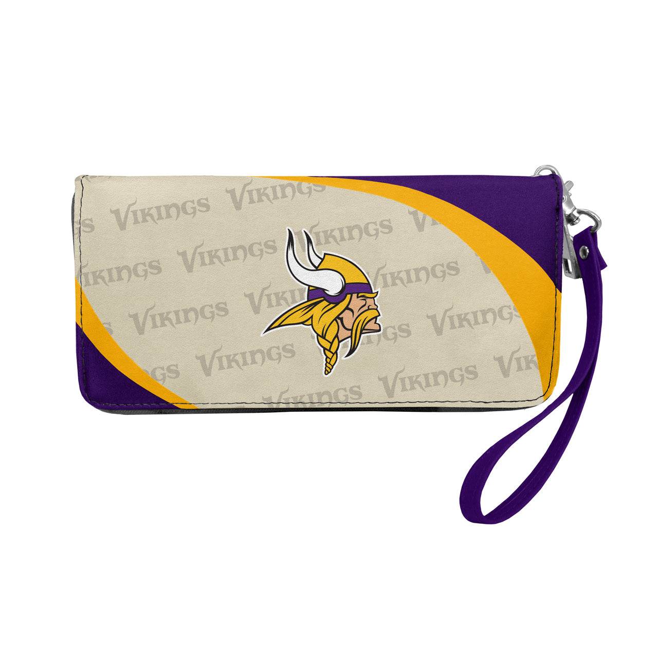 Minnesota Vikings Curve Zip Wallet Organizer Wristlet - ToylandEU