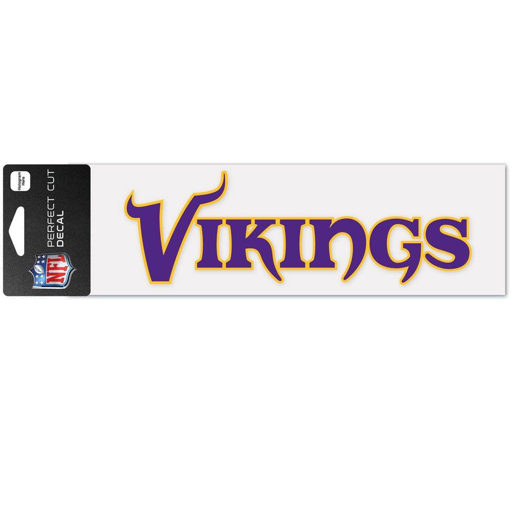 Minnesota Vikings Decal 3x10 Perfect Cut Wordmark Color - ToylandEU