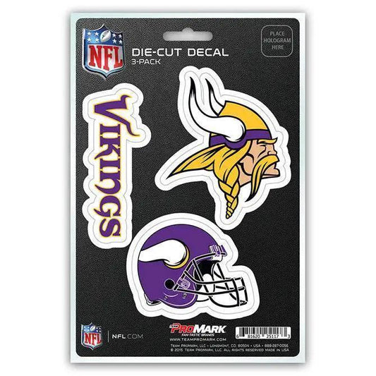  Minnesota Vikings Die Cut Decals 3 Pack Premium Vinyl -  ToylandEU™