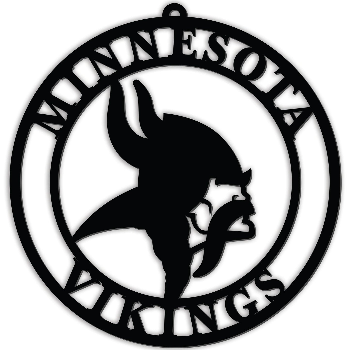 Minnesota Vikings Door Hanger 16 Inch Black PVC Cutout - ToylandEU