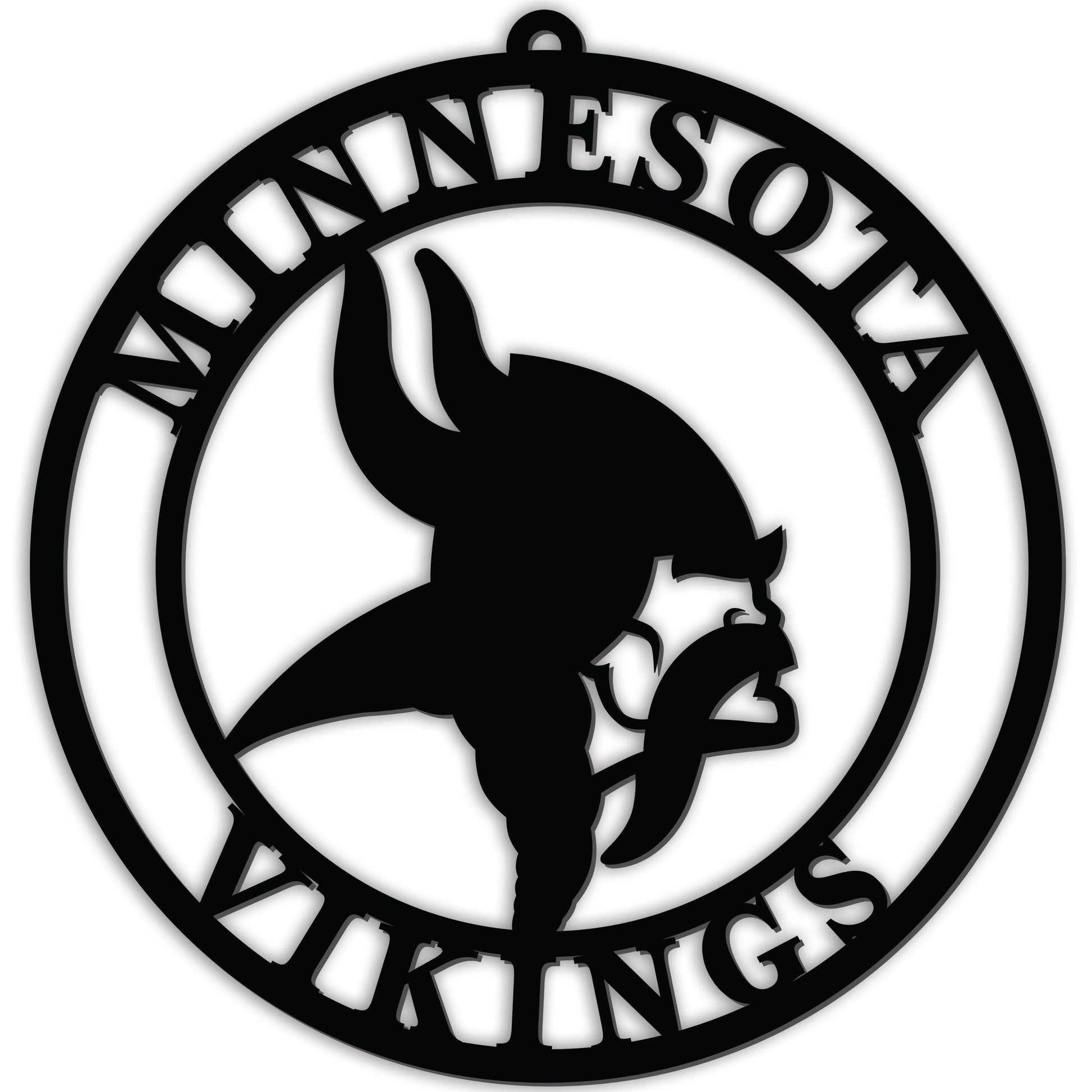 Minnesota Vikings Door Hanger 16 Inch Black PVC Cutout - ToylandEU