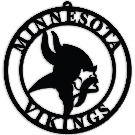 Minnesota Vikings Door Hanger 16 Inch Black PVC Cutout - ToylandEU