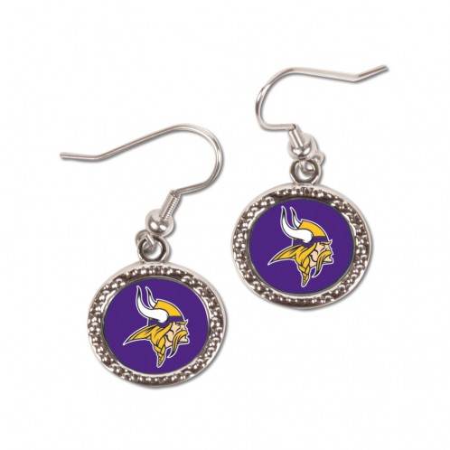 Minnesota Vikings Earrings Round Style Officially Licensed - ToylandEU