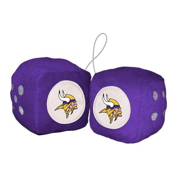 Minnesota Vikings Fuzzy Dice Car Accessory Patch Logo - ToylandEU