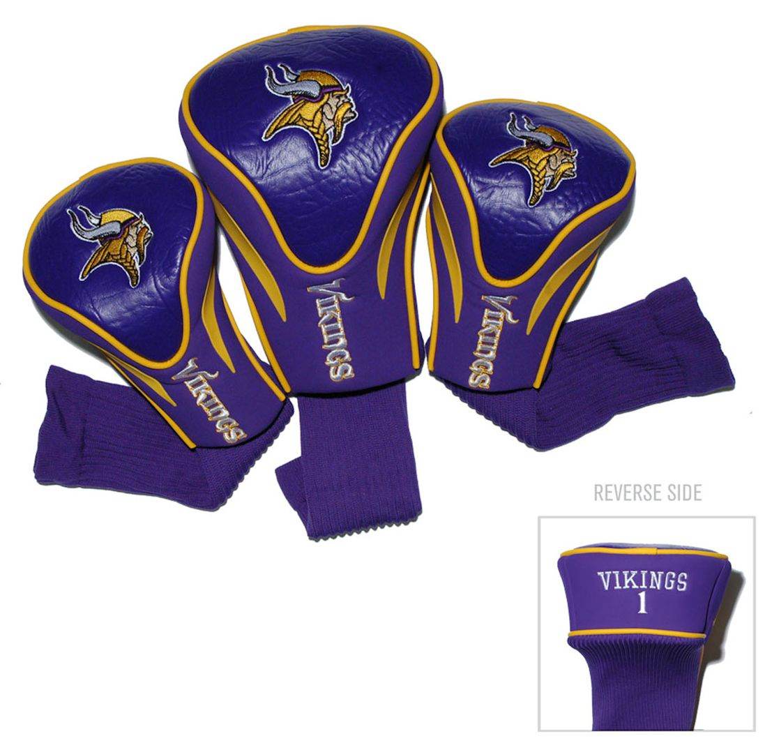 Minnesota Vikings Golf Club 3 Piece Contour Headcover Set - ToylandEU