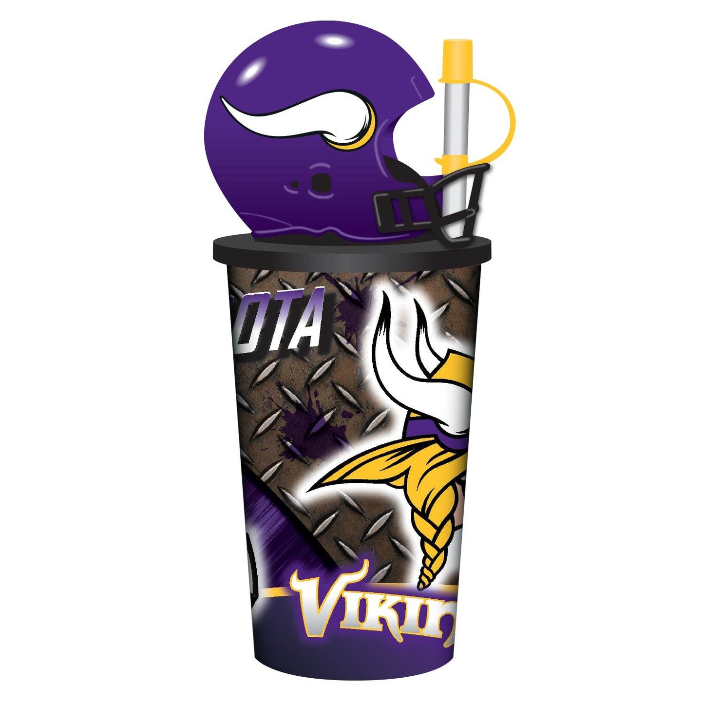 Minnesota Vikings Helmet Cup 32oz Plastic With Straw - ToylandEU