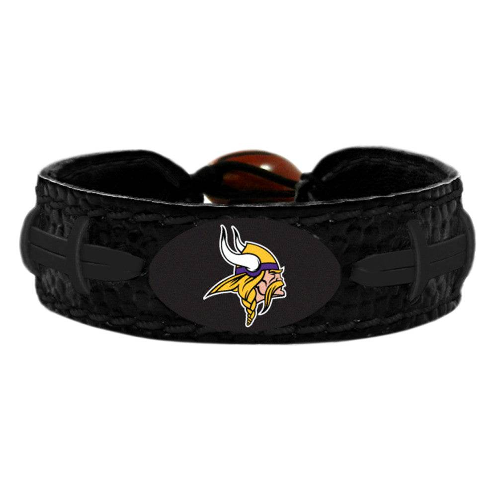 Minnesota Vikings Leather Bracelet Black Ceramic Bead - ToylandEU