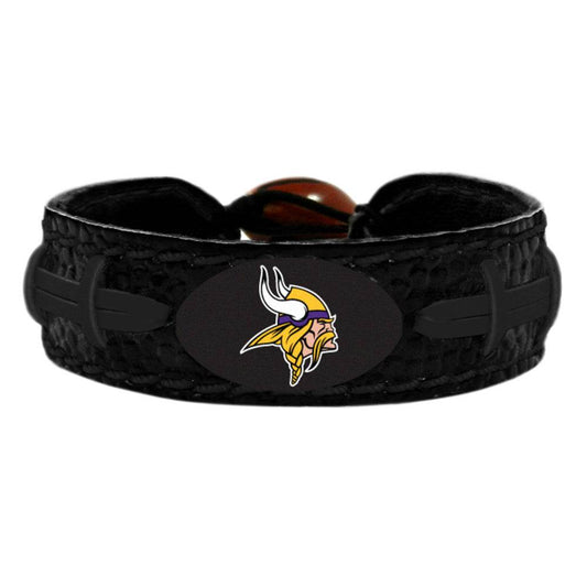 Minnesota Vikings Leather Bracelet Black Ceramic Bead - ToylandEU