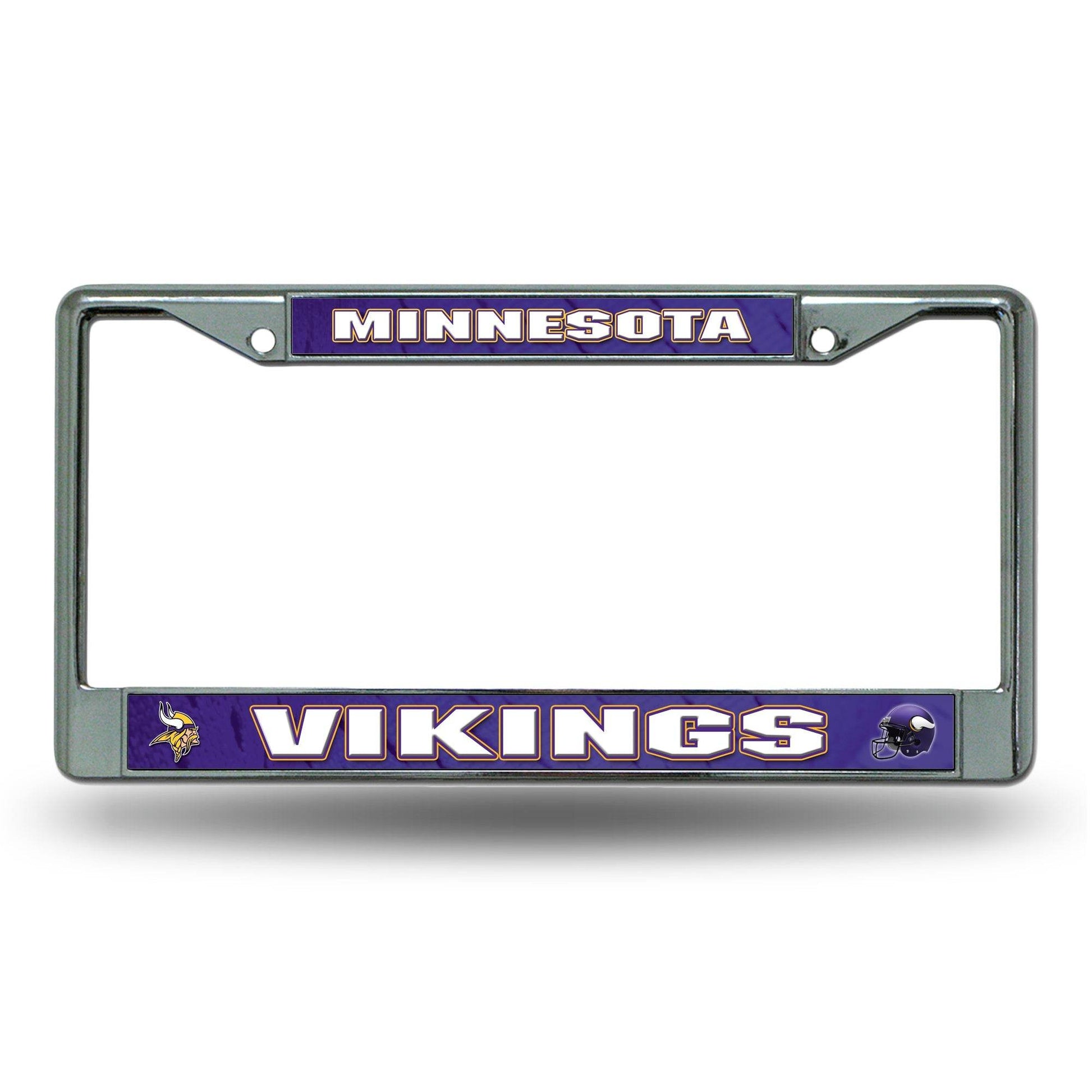 Minnesota Vikings License Plate Frame Chrome Printed Insert - ToylandEU