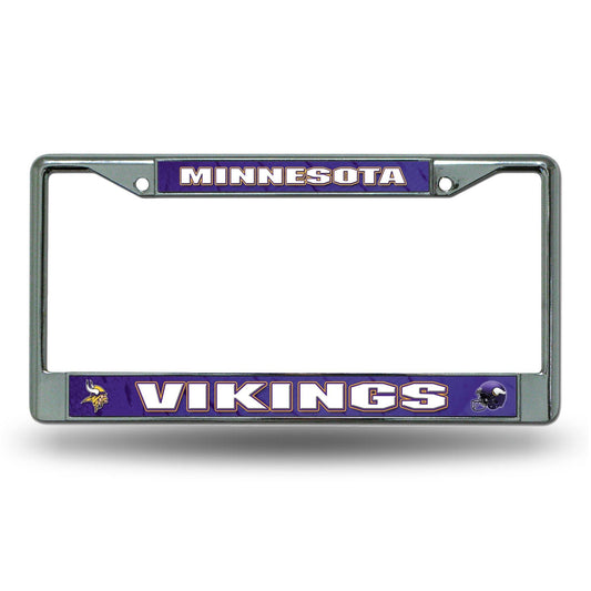 Minnesota Vikings License Plate Frame Chrome Printed Insert - ToylandEU