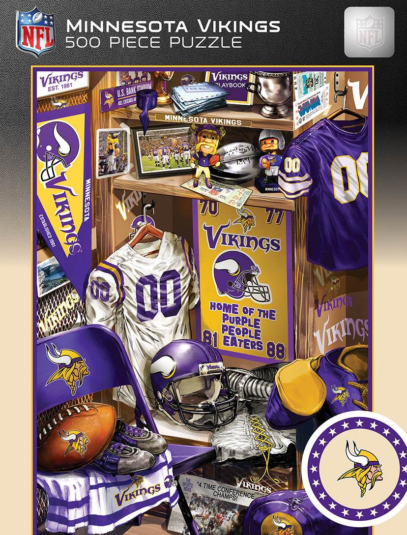 Minnesota Vikings Locker Room Puzzle 500 Piece Collectible - ToylandEU