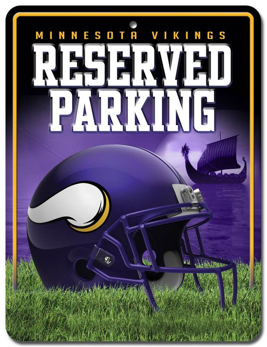 Minnesota Vikings Metal Parking Sign With Pre Drilled Hole - ToylandEU