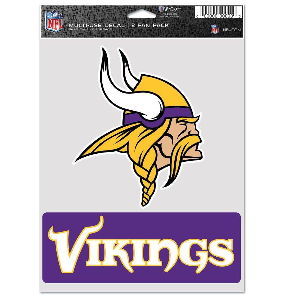 Minnesota Vikings Multi Use Fan Decals Pack 2 Wincraft - ToylandEU