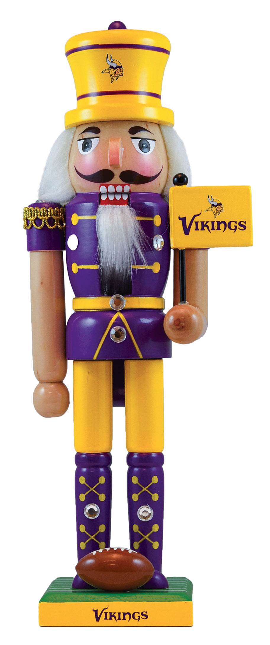 Minnesota Vikings Nutcracker Collectible Wooden Decor 12In - ToylandEU